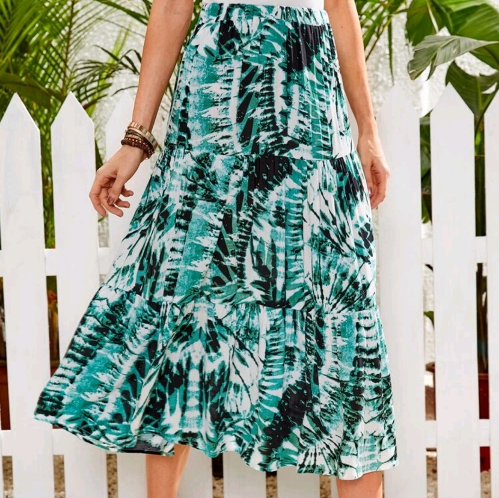 Tie Dye Boho Maxi Skirt - Picture 2 of 5